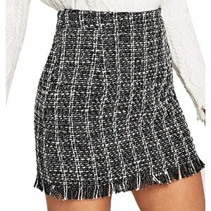 Raw Hem Tweed Mini NWOT